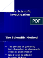 1.2 The Scientific Investigation