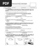 Prueba de Lenguaje 1er Nivel