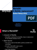 2012 09 Maria2012 09 MariaDB Boston Meetup - MariaDB 是 Mysql 的替代者吗DB Boston Meetup