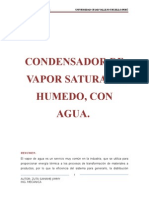 Condensador de Vapor Saturado - Agua