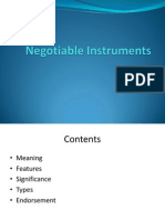 Negotiable Instruments