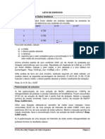 Lista de Exercício Química Analítica Quantitativa PDF