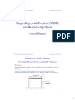 Single-Degree-of-Freedom (SDOF) and Response Spectrum: Ahmed Elgamal