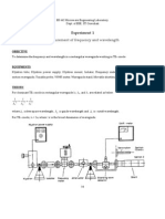 Experiment 1 Measurement of Frequency and Wavelength