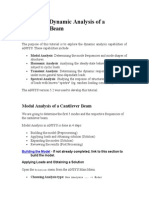 Structural Dynamic Analysis of A Cantilever Beam