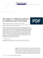 The Impact of Maternal Obesity On Maternal and Fetal Health: Anagement Eview