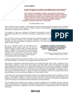 ¿Puede Pronunciarse La Iglesia Sobre Problemas Sociales?: Apuntes Desde La Doctrina Social de La Iglesia