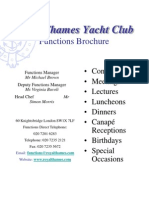 Royal Thames Yacht Club: Functions Brochure