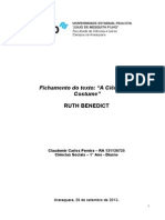 Fichamento Do Texto de Ruth Benedict - A Ciência Do Costume