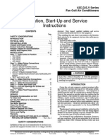 42C, D, S, V Series Fan Coil Installation, Start-Up and Service Instrctions