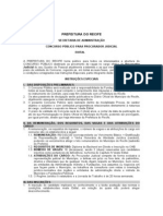 PGM Recife - Edital Do Concurso para Procurador Judicial