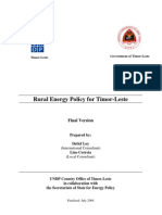 Rural Energy Policy For Timor-Leste (2008)