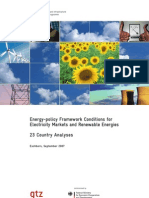 Energy-Policy Framework Conditions For Electricity Markets and Renewable Energies