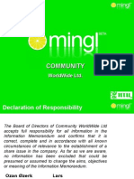 Mingl Community - Presentation & Business Plan