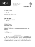 Department of Labor: WAGE and HOUR DIVISI V AVENUE DENTAL CARE 2006LCA00029 (JUN 28 2007) 192343 CADEC SD