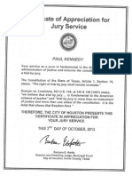 Certificate of Jury Service