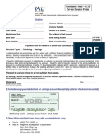 Regional Acceptance Ach Draft Form-One