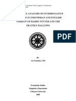 The Syntax Analysis of Interrogative Sentence in Indonesian and English