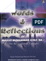 Words Reflections of of Maulana Muhammad Ilyasrah by Maulana Muhammad Manzoor Nomani