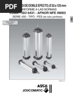 Ilindros de Doble Efecto, Ø 32 A 125 MM: VDMA - ISO 6431 - AFNOR NFE 49003