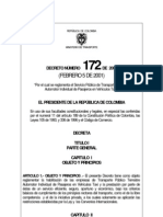 Decreto 172 2001