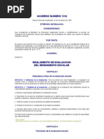 Acuerdo Ministerial 1356, Reglamento de Evaluacion Educación Escolar