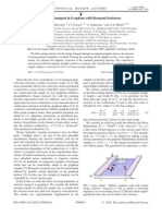 Charge Transport in Graphene With Resonant Scatterers: Week Ending 19 FEBRUARY 2010