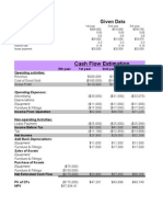 Cash Flow Estimation: Given Data