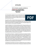 Historia de Las Minorías y Pasados Subalternos