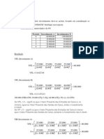 Gestao Financeiro e Orcamentaria VPL Tir