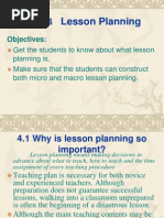 Unit Lesson Planning: Objectives