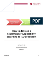 How To Develop A Statement of Applicability According To ISO 27001-2013