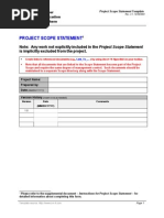 Scope Statement Template