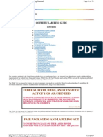 Cosmetic Labeling Guide FDA