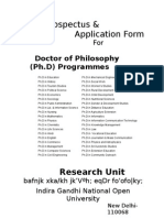 PHD Prospectus