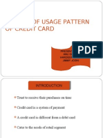 A Study of Usage Pattern of Credit Card