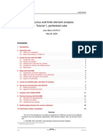 Caelinux and Finite Element Analysis. Tutorial 1, Perforated Cube