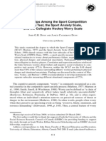 Relationships Among The Sport Competition Anxiety Test, The Sport Anxiety Scale, and The Collegiate Hockey Worry Scale