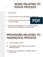 Provisions Relating To Hazardous Process