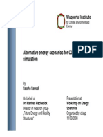 Alternative Energy Scenarios For CO Emission Simulation: Sascha Samadi