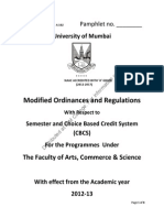 Modified Ordinances and Regulations: University of Mumbai