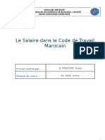 Le Salaire Dans Le Code de Travail Marocain