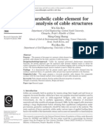 A Parabolic Cable Element For