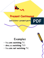 Present Continuous: (Am/is/are + Present Participle)