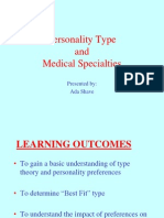 MBTI - Personality Type Medical Specialties