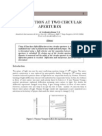 Diffraction at Two Circular Apertures