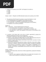 Accountancy Law (Q&A)