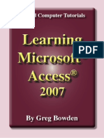 Learning Microsoft Access 2007 - Introduction