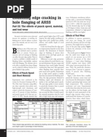 Examining Edge Cracking in Hole Flanging of AHSS: Part III: The Effects of Punch Speed, Material, and Tool Wear