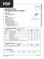 2SA1962/FJA4213 PNP Epitaxial Silicon Transistor: Applications